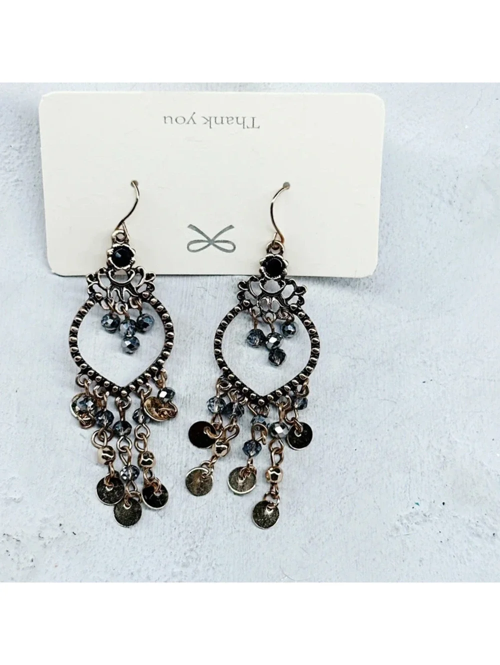 322gc. Goldtone Chandelier Earrings